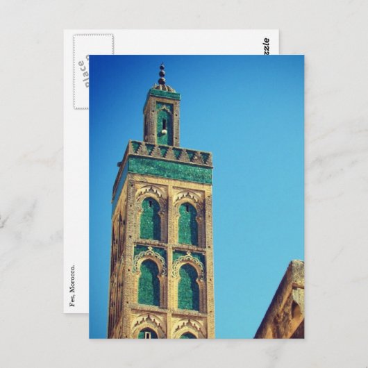 fes minaret medina briefkaart (Voorkant / Achterkant)