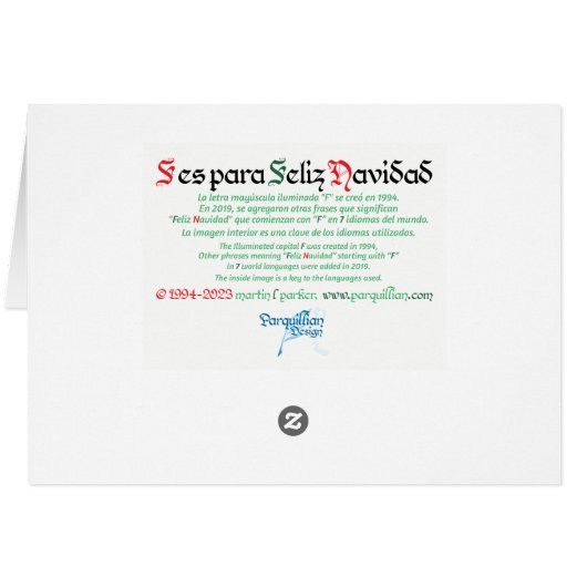 Fes para Feliz Navidad Kaart (Achterkant Horizontaal)