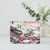 Fes tanneries, Marokko Briefkaart (Staand voorkant)