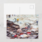 Fes tanneries, Marokko Briefkaart (Voorkant / Achterkant)