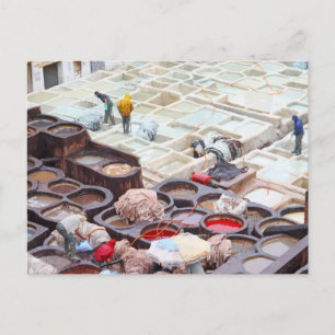 Fes tanneries, Marokko Briefkaart