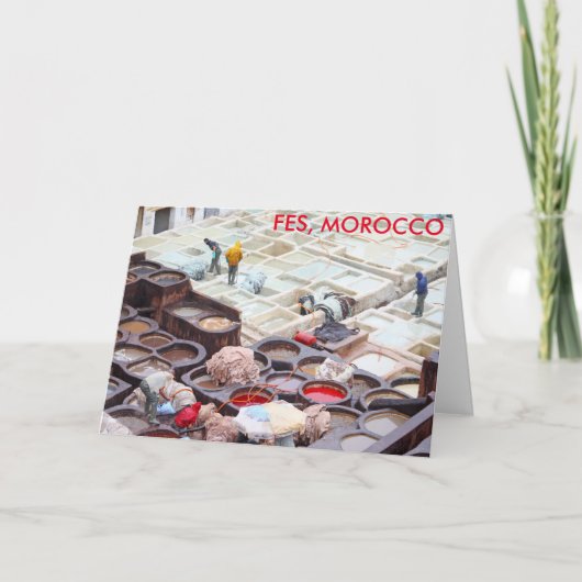 Fes tanneries, Marokko Kaart (Voorkant)