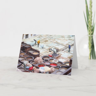 Fes tanneries, Marokko Kaart