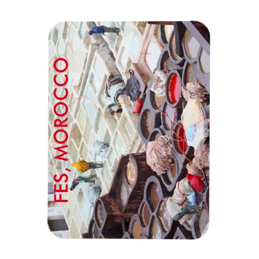 Fes tanneries, Marokko Magneet (Verticaal)