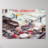 Fes tanneries, Marokko Poster (Voorkant)