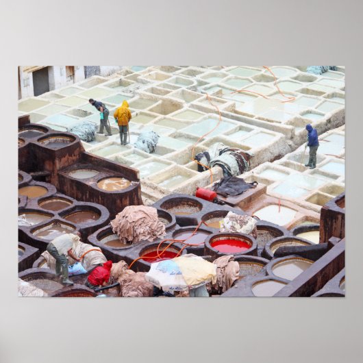 Fes tanneries, Marokko Poster (Voorkant)