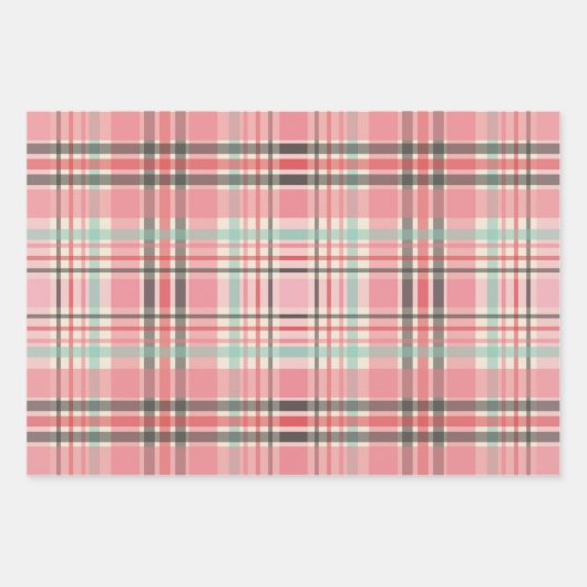 fesatief kerstroze flamingo betegeld patroon inpakpapier vel (Voorkant 3)