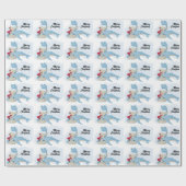 Fesetic kerstbetegelzeemeermin cadeaupapier (Vlak)