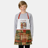 Fesiive kinder unisex voeg naam gingerbread toe schort (Gedragen)