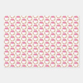fesisch roze met kerst betegeld patroon inpakpapier vel (Voorkant 2)