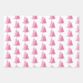 fesisch roze met kerst betegeld patroon inpakpapier vel (Voorkant)