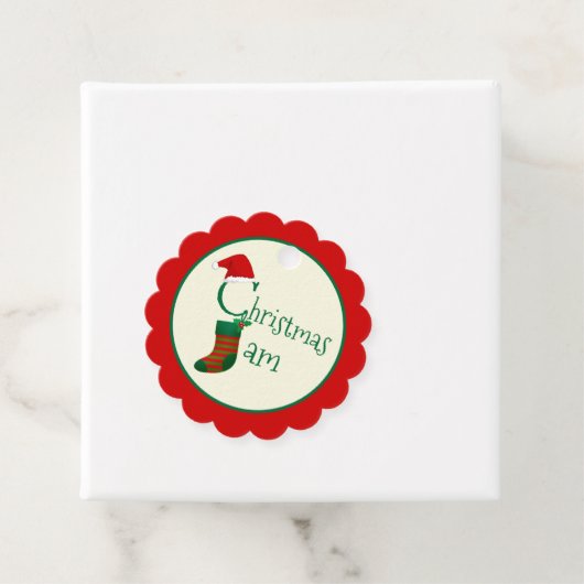 Fessitief kerstreces schrijven op cadeau bedankjes labels (In situ)