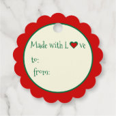 Fessitief kerstreces schrijven op cadeau bedankjes labels (Achterkant)