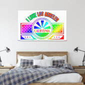 "Fest Los Angeles" Canvas Print (Insitu (Slaapkamer))