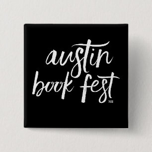 FEST PIN VOOR AUSTIN BOOK VIERKANTE BUTTON 5,1 CM