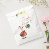 Fest Winter Birthday One Silly Christmas Goose Bedankzakje (Gezegeld)