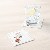 Fest Winter Birthday One Silly Christmas Goose Kartonnen Onderzetters (Insitu)