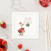 Fest Winter Birthday One Silly Christmas Goose  Servet (Insitu)