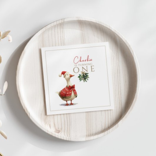 Fest Winter Birthday One Silly Christmas Goose  Servet