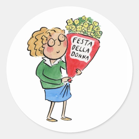 Festa Della Donna Ronde Sticker (Voorkant)