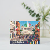 Festa della Repubblica Italië Briefkaart (Staand voorkant)