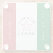 Festa della Repubblica Nationale Dag van Italië Vl Glazen Onderzetter (Achterkant)