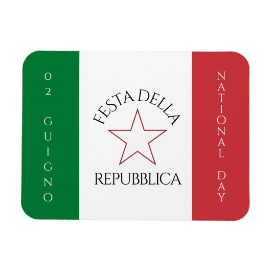 Festa della Repubblica Nationale Dag van Italië Vl Magneet (Horizontaal)