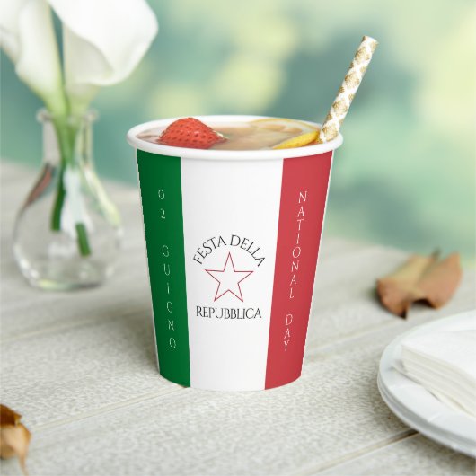 Festa della Repubblica Nationale Dag van Italië Vl Papieren Bekers (Insitu)