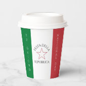 Festa della Repubblica Nationale Dag van Italië Vl Papieren Bekers (Voorkant)