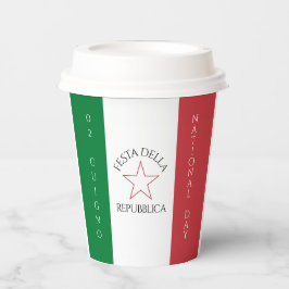 Festa della Repubblica Nationale Dag van Italië Vl Papieren Bekers