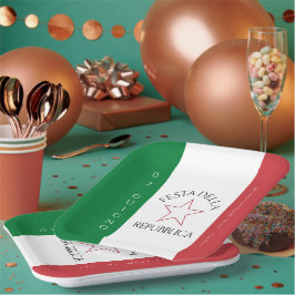 Festa della Repubblica Nationale Dag van Italië Vl Papieren Bordje