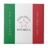 Festa della Repubblica Nationale Dag van Italië Vl Tegeltje (Voorkant)