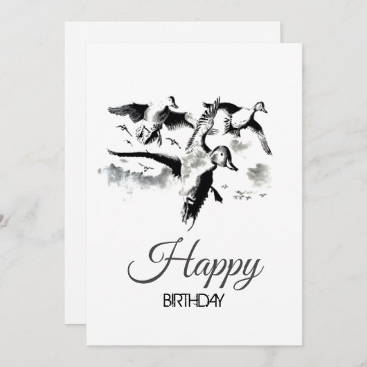 FESTA DI COMPLEANNO del cacciatore d'anatre Kaart (Voorkant / Achterkant)