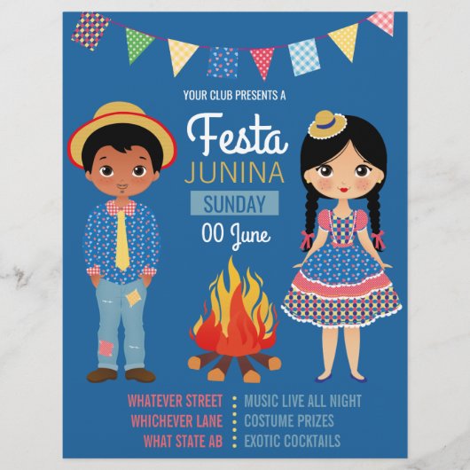 Festa Junina Corporate/Club Party Invitation Flyer (Voorkant)