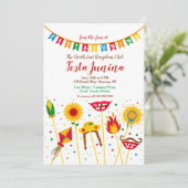 Festa Junina Elements Uitnodiging (Staand voorkant)