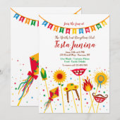 Festa Junina Elements Uitnodiging (Voorkant / Achterkant)