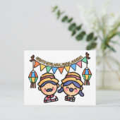 Festa Junina Farmers Briefkaart (Staand voorkant)