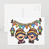 Festa Junina Farmers Briefkaart (Voorkant / Achterkant)