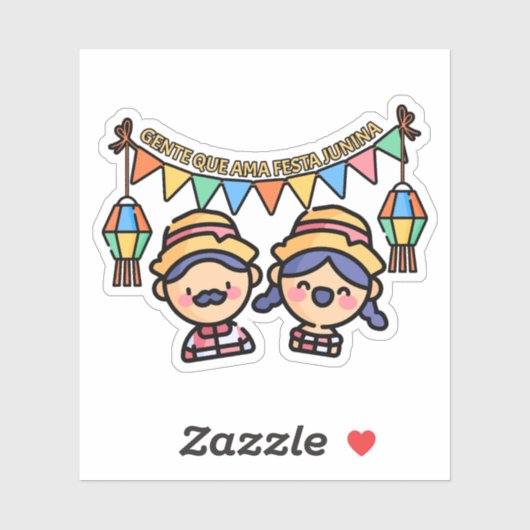 Festa Junina Farmers Sticker (Vel)