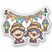 Festa Junina Farmers Sticker (Voorkant)
