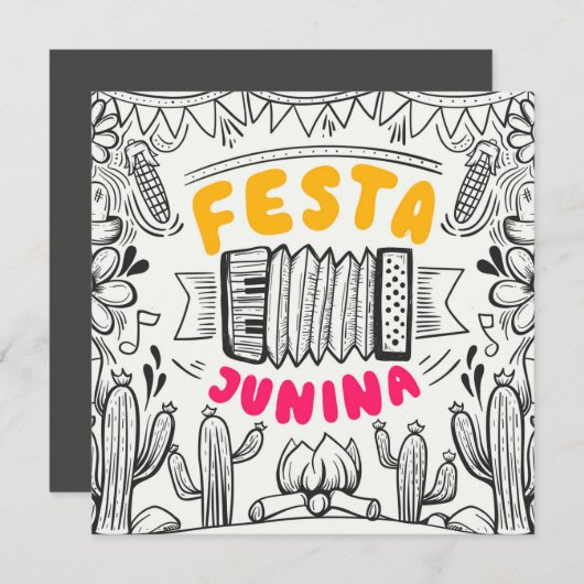 Festa Junina Feestdagenkaart (Voorkant / Achterkant)