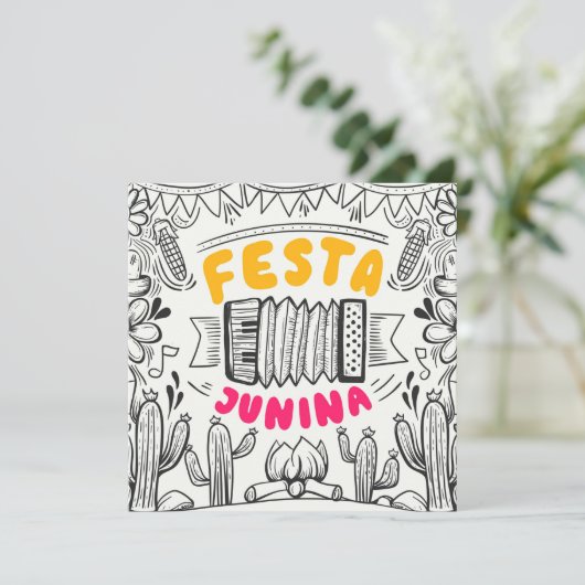 Festa Junina Feestdagenkaart (Staand voorkant)