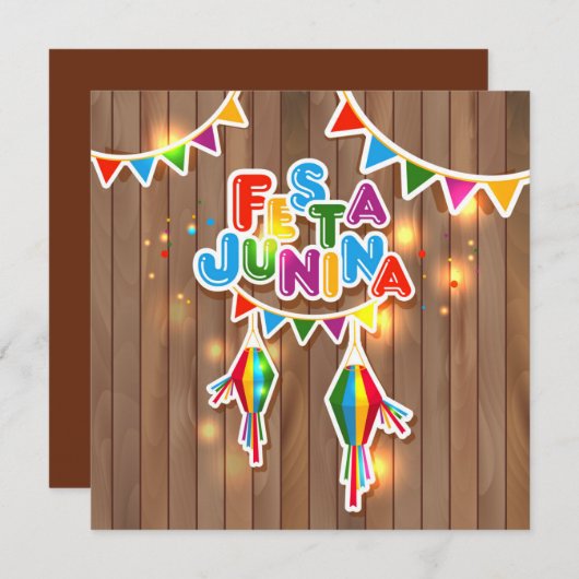 Festa Junina Feestdagenkaart (Voorkant / Achterkant)