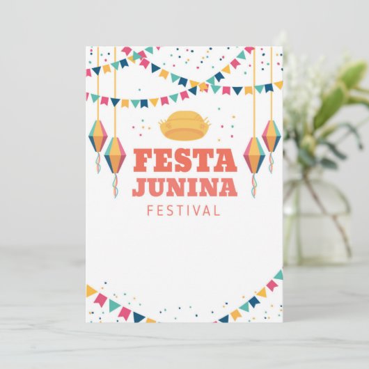 Festa Junina Festival Aankondiging (Staand voorkant)