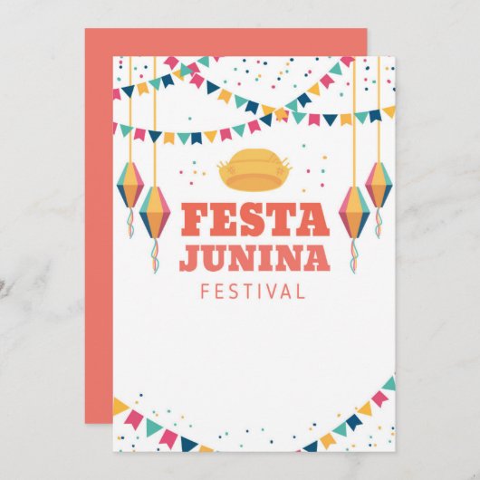 Festa Junina Festival Aankondiging (Voorkant / Achterkant)