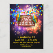 Festa Junina Fireworks Briefkaart (Voorkant)