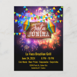Festa Junina Fireworks Briefkaart