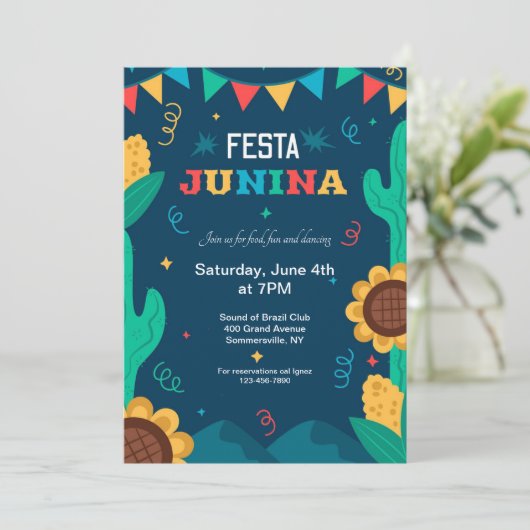 Festa Junina  Kaart (Staand voorkant)