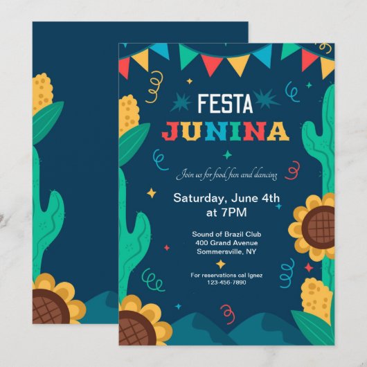 Festa Junina  Kaart (Voorkant / Achterkant)