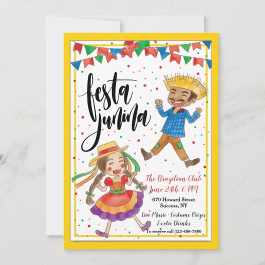 Festa Junina Uitnodiging (Voorkant)